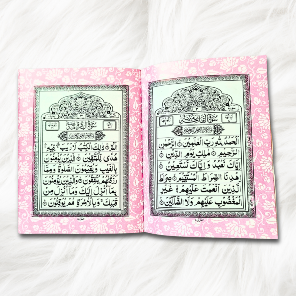 Quran 30 Para Set – Pink Color (Art Paper) with Pouch Bag - Image 3