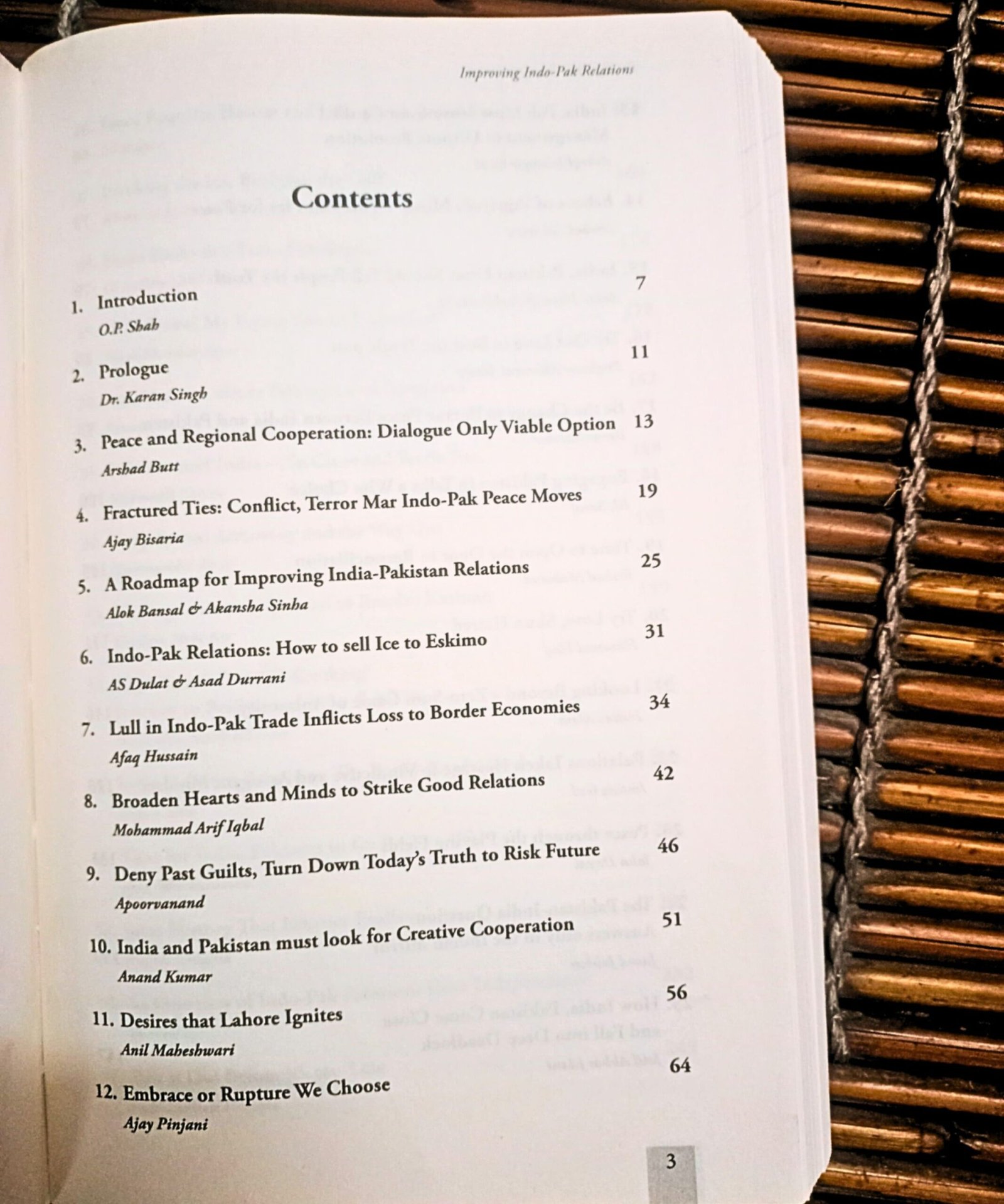 In Pursuit of Peace: Improving Indo-Pak Relations In Pursuit of Peace: Improving Indo-Pak Relations